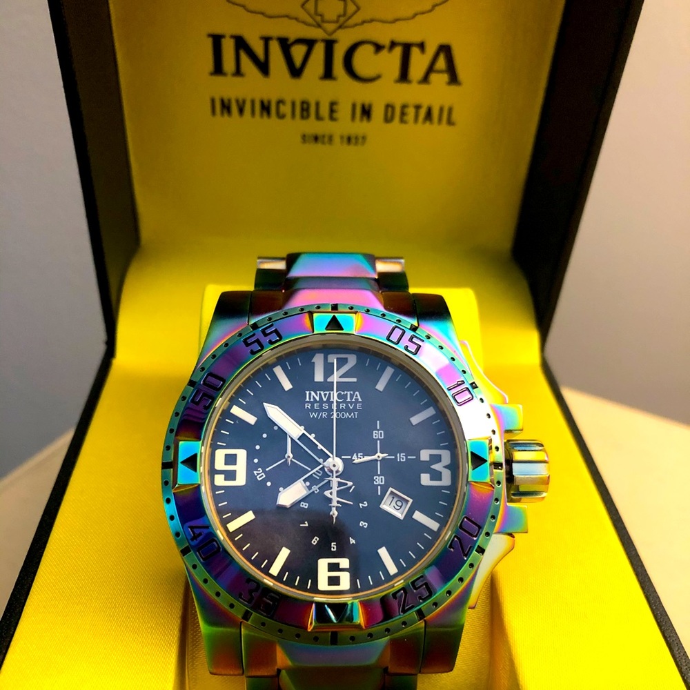 Invicta reserve 50mm iridescent watch